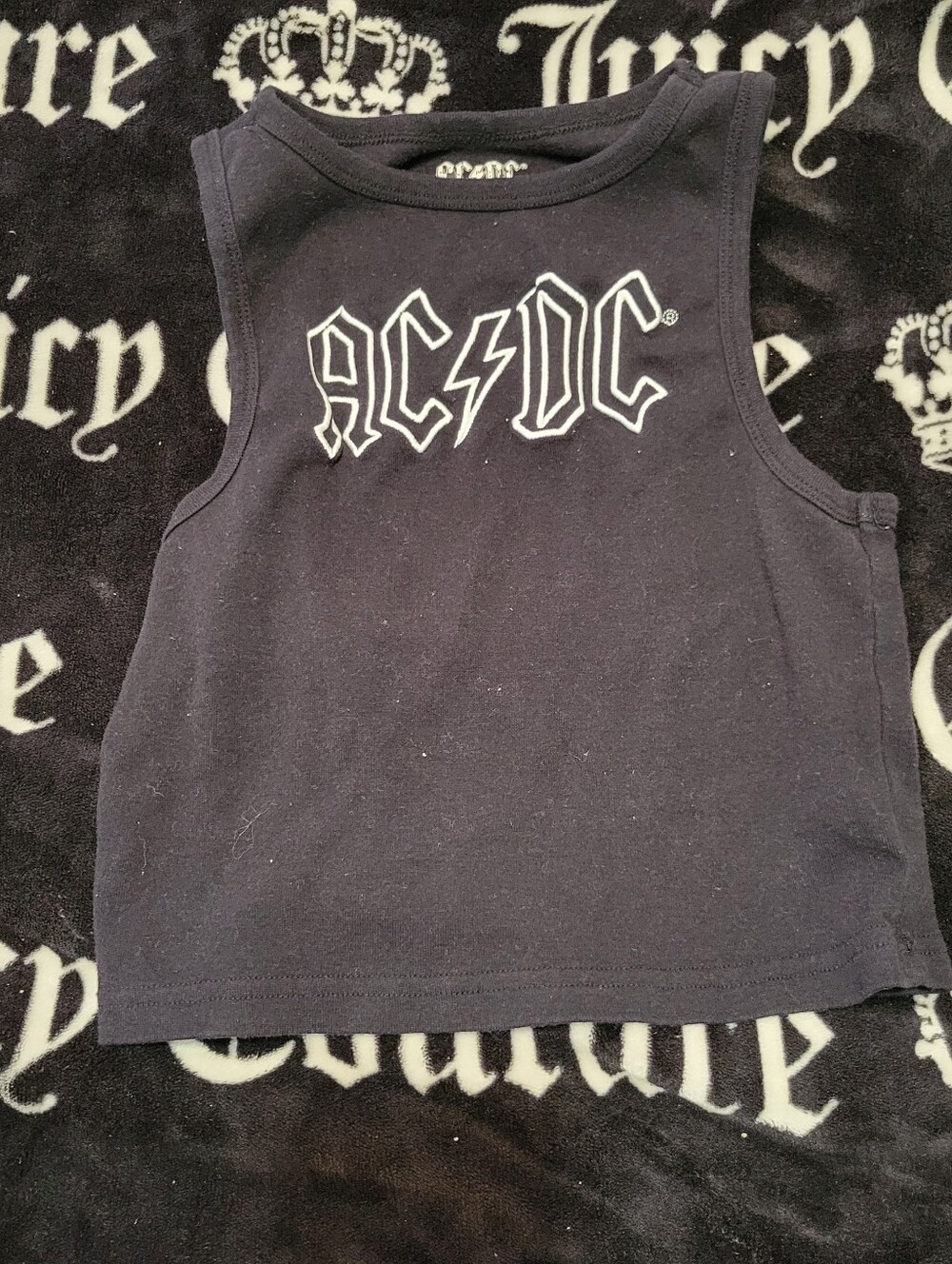 AC/DC Black Graphic Tank Top for Kids Size M